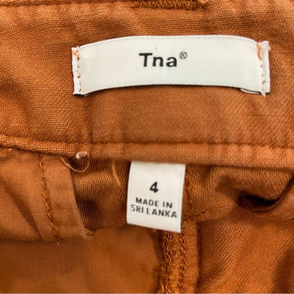 Artizia TNA supply baggy cargo pants cognac size 4 high rise pockets pure cotton - Picture 3 of 12